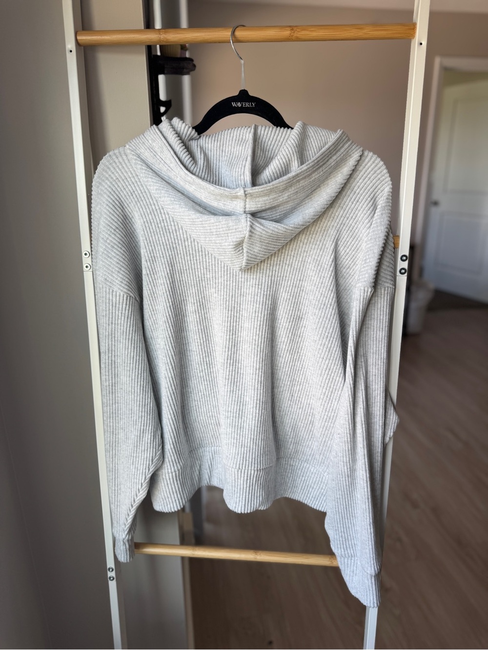 Abercrombie & Fitch Women’s Lounge Cozy Rib Hoodie | Grey, Size S, Like New - Picture 5 of 7
